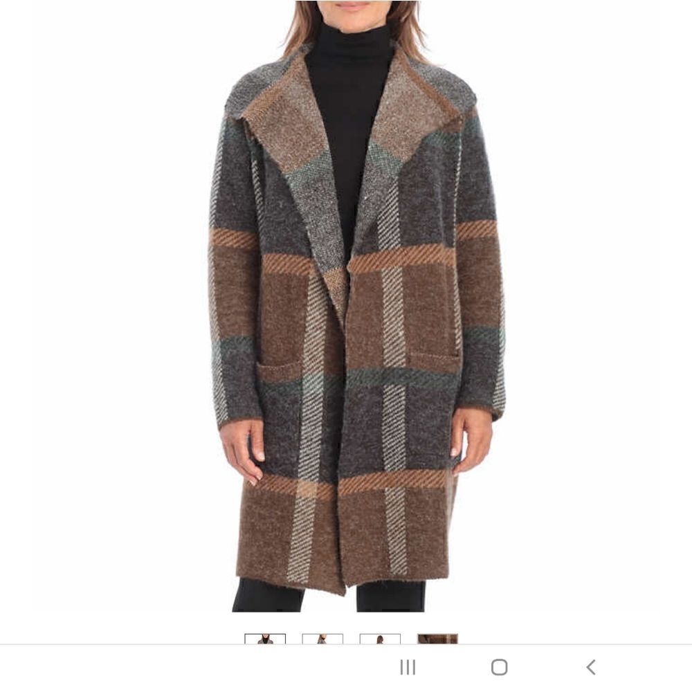 NWT! Boutique item gorgeous super soft plaid sweater coat